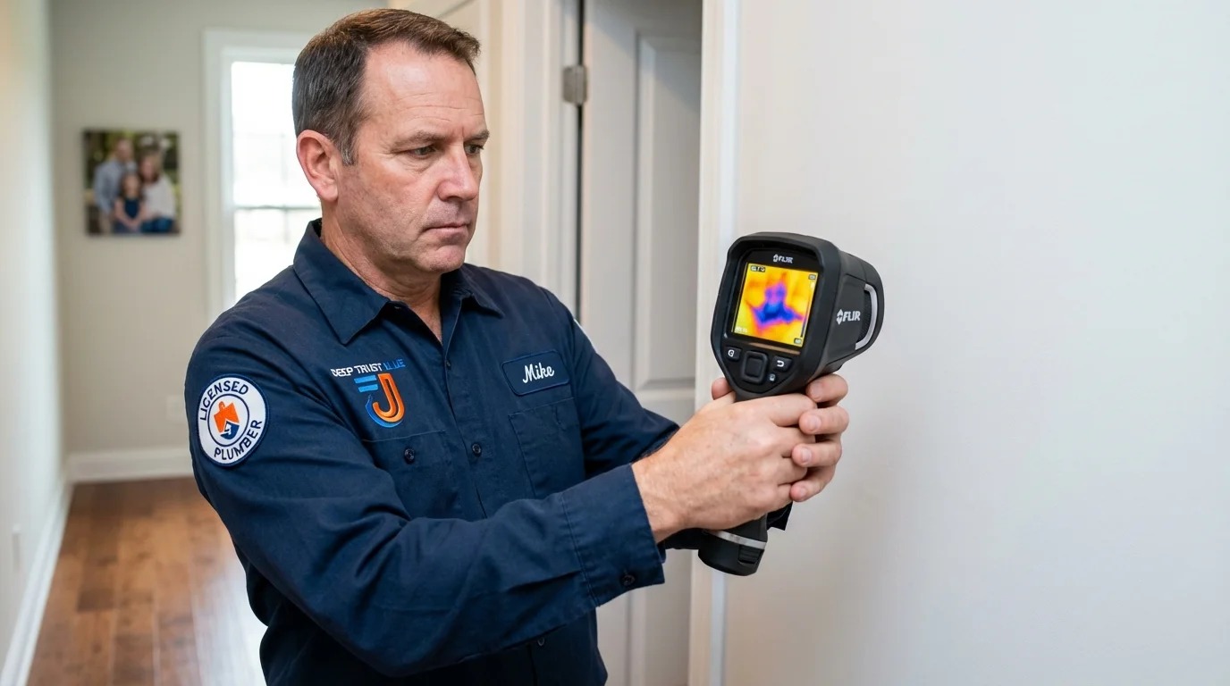Thermal imaging leak detection by Johns Plumbing LLC in Clintonville
